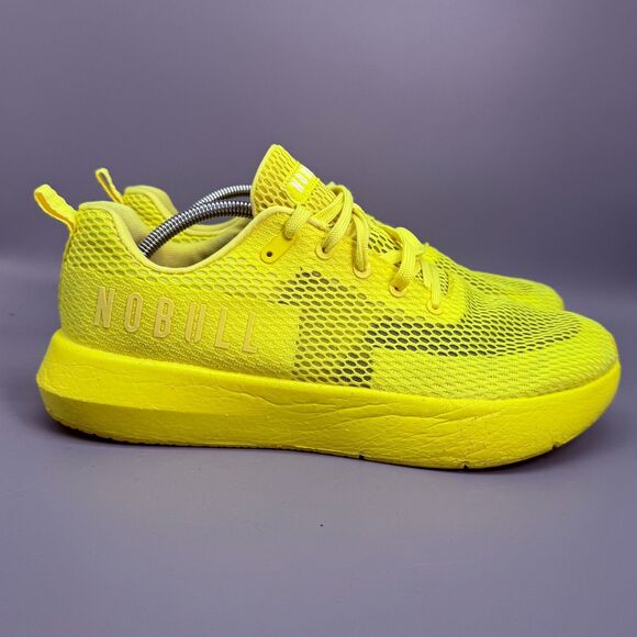 Nobull Drive Men\'s 12 Yellow Mesh Athletic Running Sneakers Lace-Up Breathable main image 6